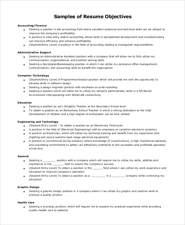 Examples Of Good Resumes
