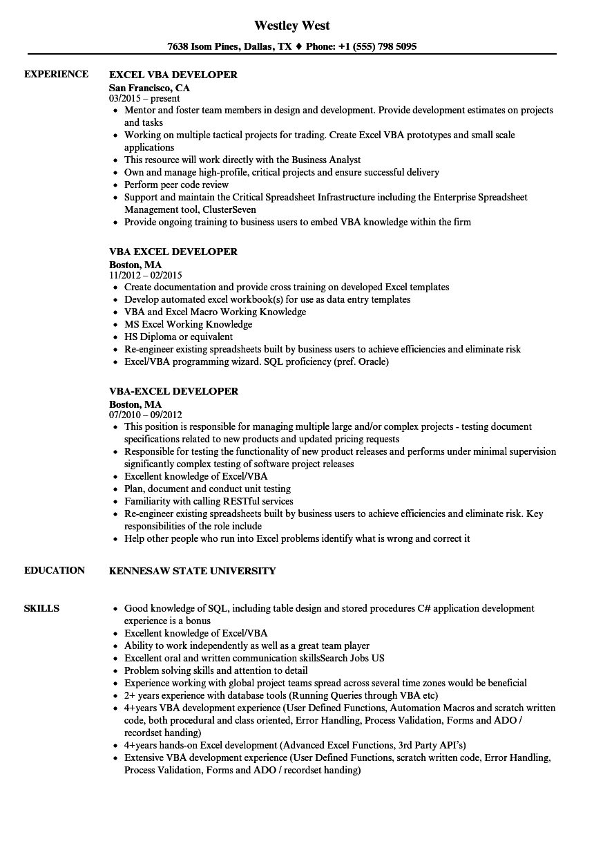 How To Describe Excel Skills In Resume