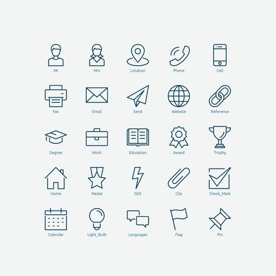 Resume Icons in Vector and PNG